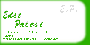 edit palcsi business card